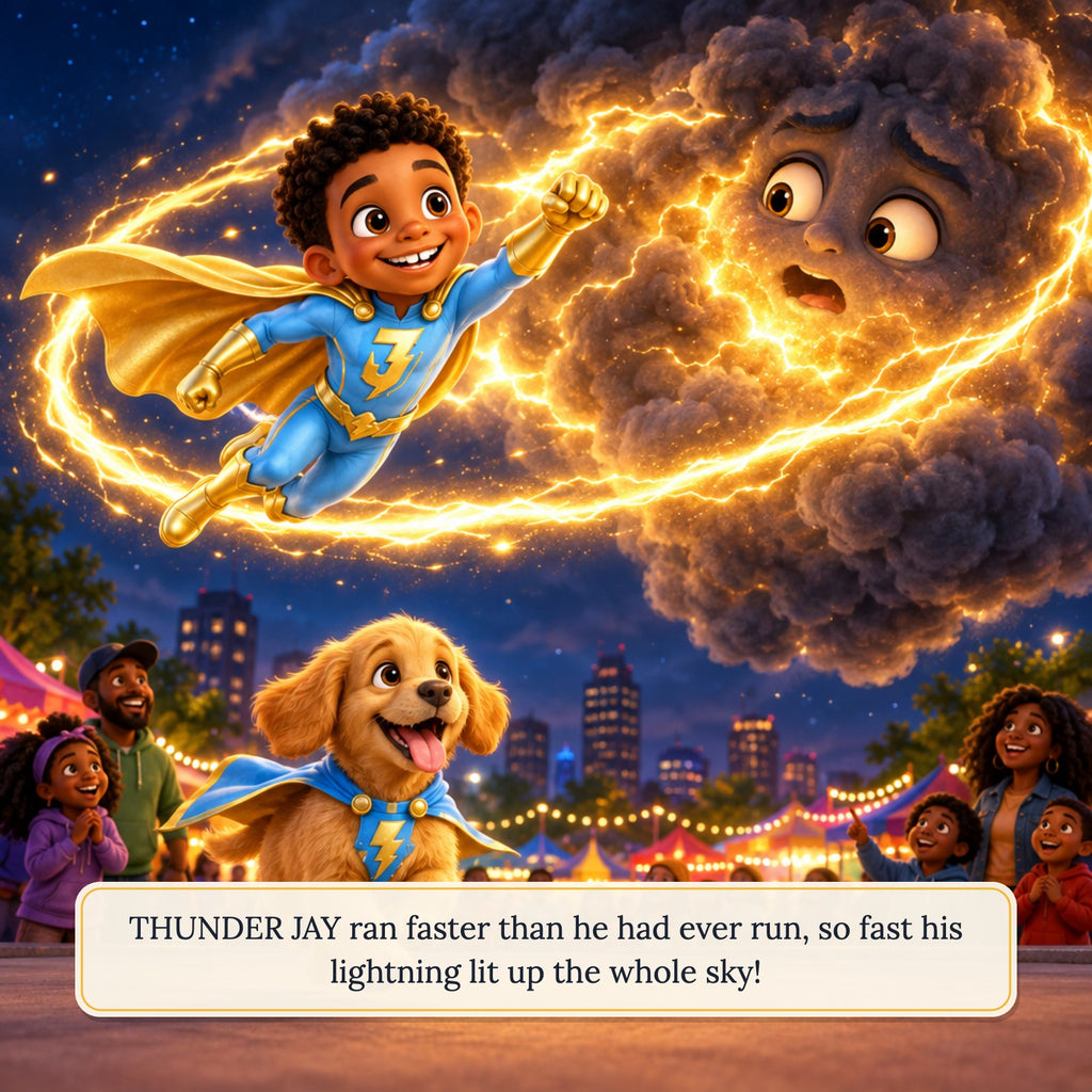 Action page: your kid saving the day as a superhero